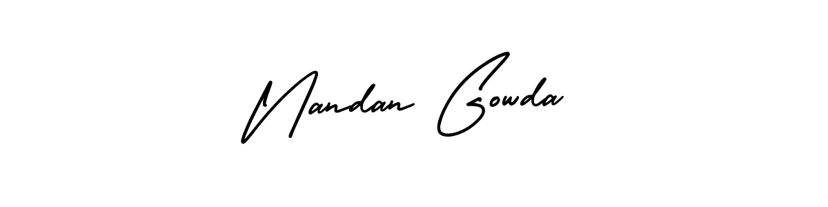 Also we have Nandan Gowda name is the best signature style. Create professional handwritten signature collection using AmerikaSignatureDemo-Regular autograph style. Nandan Gowda signature style 3 images and pictures png