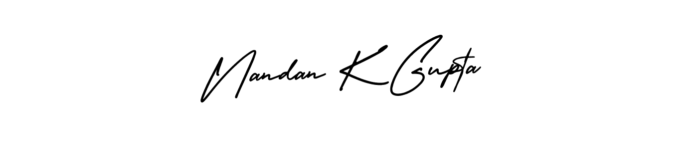 Make a beautiful signature design for name Nandan K Gupta. Use this online signature maker to create a handwritten signature for free. Nandan K Gupta signature style 3 images and pictures png