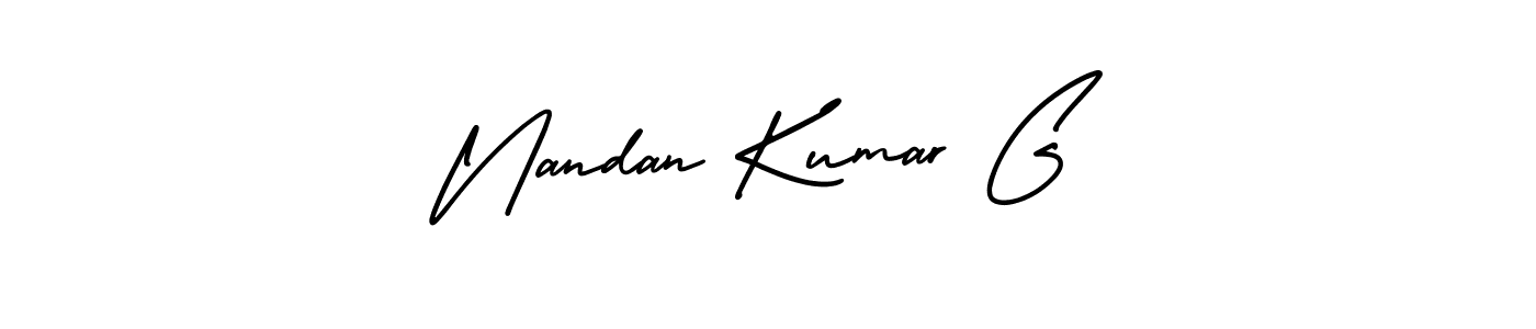 if you are searching for the best signature style for your name Nandan Kumar G. so please give up your signature search. here we have designed multiple signature styles  using AmerikaSignatureDemo-Regular. Nandan Kumar G signature style 3 images and pictures png