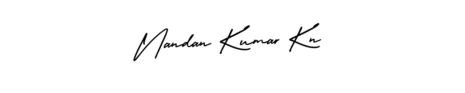 How to make Nandan Kumar Kn signature? AmerikaSignatureDemo-Regular is a professional autograph style. Create handwritten signature for Nandan Kumar Kn name. Nandan Kumar Kn signature style 3 images and pictures png