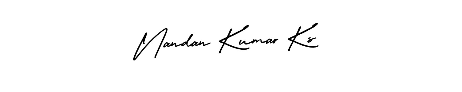 You can use this online signature creator to create a handwritten signature for the name Nandan Kumar Ks. This is the best online autograph maker. Nandan Kumar Ks signature style 3 images and pictures png