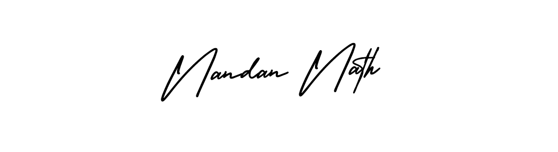 Also You can easily find your signature by using the search form. We will create Nandan Nath name handwritten signature images for you free of cost using AmerikaSignatureDemo-Regular sign style. Nandan Nath signature style 3 images and pictures png