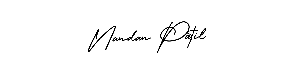 Make a beautiful signature design for name Nandan Patil. With this signature (AmerikaSignatureDemo-Regular) style, you can create a handwritten signature for free. Nandan Patil signature style 3 images and pictures png