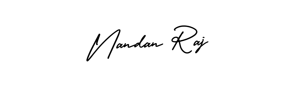 How to Draw Nandan Raj signature style? AmerikaSignatureDemo-Regular is a latest design signature styles for name Nandan Raj. Nandan Raj signature style 3 images and pictures png