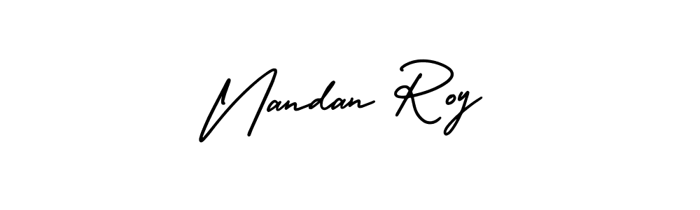 Make a beautiful signature design for name Nandan Roy. With this signature (AmerikaSignatureDemo-Regular) style, you can create a handwritten signature for free. Nandan Roy signature style 3 images and pictures png