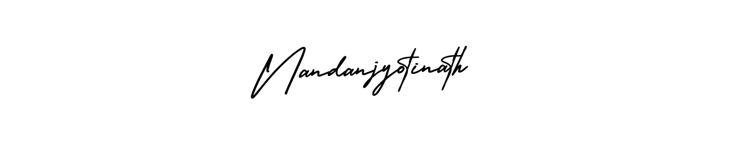 Also You can easily find your signature by using the search form. We will create Nandanjyotinath name handwritten signature images for you free of cost using AmerikaSignatureDemo-Regular sign style. Nandanjyotinath signature style 3 images and pictures png