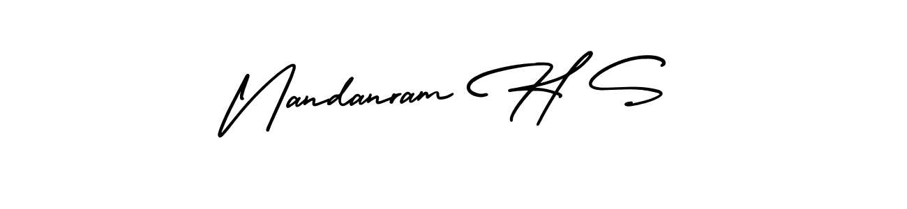 Also You can easily find your signature by using the search form. We will create Nandanram H S name handwritten signature images for you free of cost using AmerikaSignatureDemo-Regular sign style. Nandanram H S signature style 3 images and pictures png