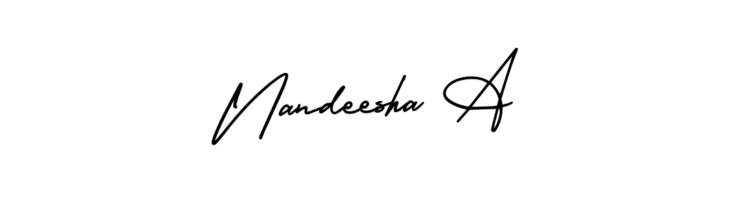 Similarly AmerikaSignatureDemo-Regular is the best handwritten signature design. Signature creator online .You can use it as an online autograph creator for name Nandeesha A. Nandeesha A signature style 3 images and pictures png