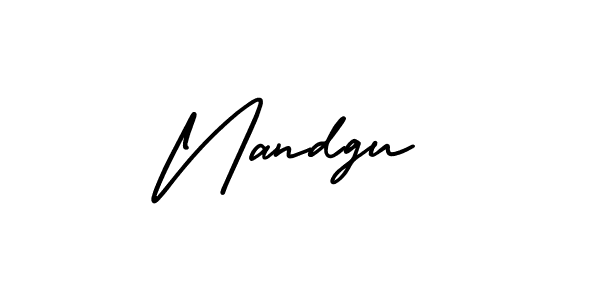 It looks lik you need a new signature style for name Nandgu. Design unique handwritten (AmerikaSignatureDemo-Regular) signature with our free signature maker in just a few clicks. Nandgu signature style 3 images and pictures png