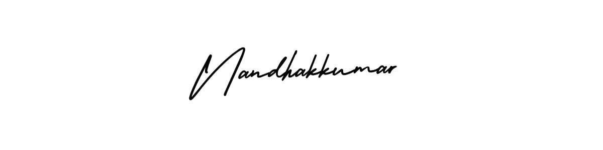 Nandhakkumar stylish signature style. Best Handwritten Sign (AmerikaSignatureDemo-Regular) for my name. Handwritten Signature Collection Ideas for my name Nandhakkumar. Nandhakkumar signature style 3 images and pictures png