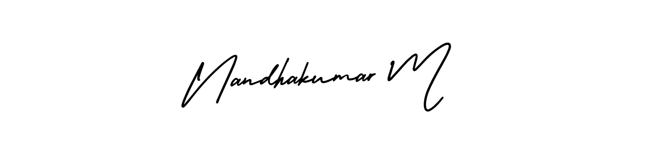 Design your own signature with our free online signature maker. With this signature software, you can create a handwritten (AmerikaSignatureDemo-Regular) signature for name Nandhakumar M. Nandhakumar M signature style 3 images and pictures png