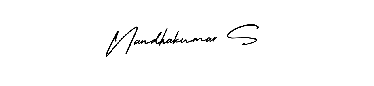 if you are searching for the best signature style for your name Nandhakumar S. so please give up your signature search. here we have designed multiple signature styles  using AmerikaSignatureDemo-Regular. Nandhakumar S signature style 3 images and pictures png