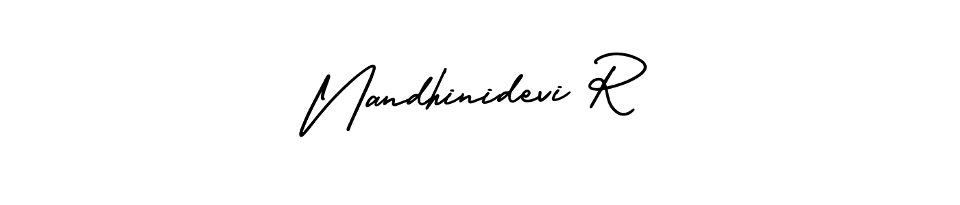 Make a beautiful signature design for name Nandhinidevi R. Use this online signature maker to create a handwritten signature for free. Nandhinidevi R signature style 3 images and pictures png