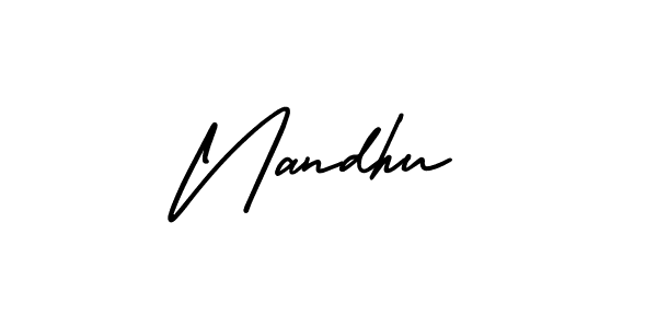 Create a beautiful signature design for name Nandhu. With this signature (AmerikaSignatureDemo-Regular) fonts, you can make a handwritten signature for free. Nandhu signature style 3 images and pictures png