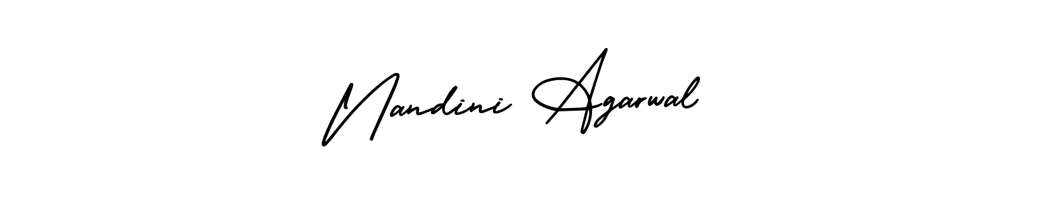 How to make Nandini Agarwal signature? AmerikaSignatureDemo-Regular is a professional autograph style. Create handwritten signature for Nandini Agarwal name. Nandini Agarwal signature style 3 images and pictures png