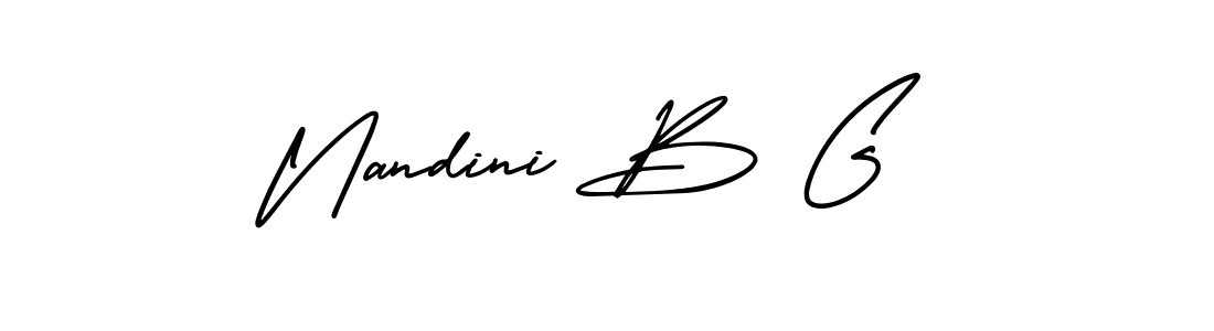 Make a beautiful signature design for name Nandini B G. Use this online signature maker to create a handwritten signature for free. Nandini B G signature style 3 images and pictures png