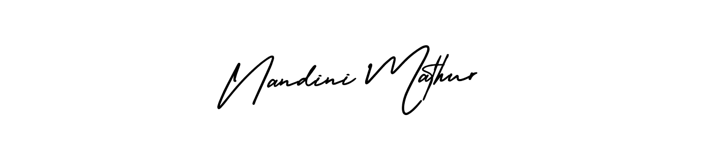 Use a signature maker to create a handwritten signature online. With this signature software, you can design (AmerikaSignatureDemo-Regular) your own signature for name Nandini Mathur. Nandini Mathur signature style 3 images and pictures png