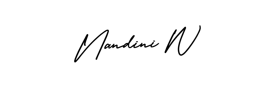 Best and Professional Signature Style for Nandini W. AmerikaSignatureDemo-Regular Best Signature Style Collection. Nandini W signature style 3 images and pictures png