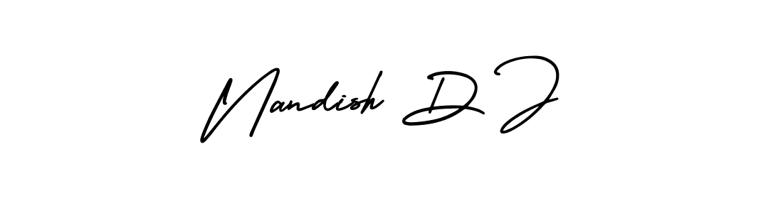 Make a short Nandish D J signature style. Manage your documents anywhere anytime using AmerikaSignatureDemo-Regular. Create and add eSignatures, submit forms, share and send files easily. Nandish D J signature style 3 images and pictures png