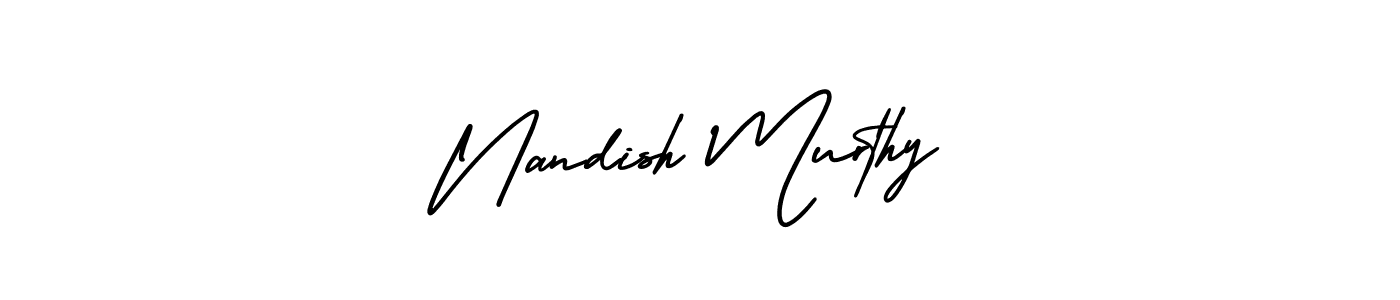 Make a beautiful signature design for name Nandish Murthy. With this signature (AmerikaSignatureDemo-Regular) style, you can create a handwritten signature for free. Nandish Murthy signature style 3 images and pictures png