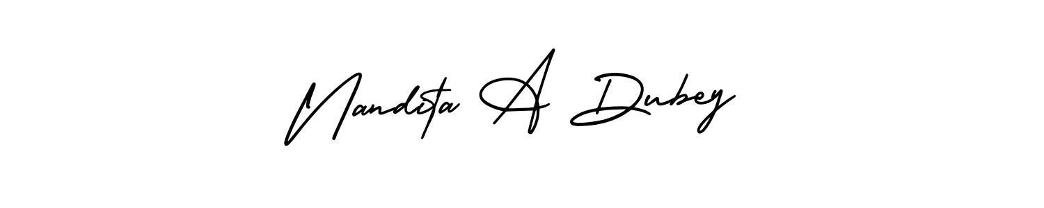 Here are the top 10 professional signature styles for the name Nandita A Dubey. These are the best autograph styles you can use for your name. Nandita A Dubey signature style 3 images and pictures png