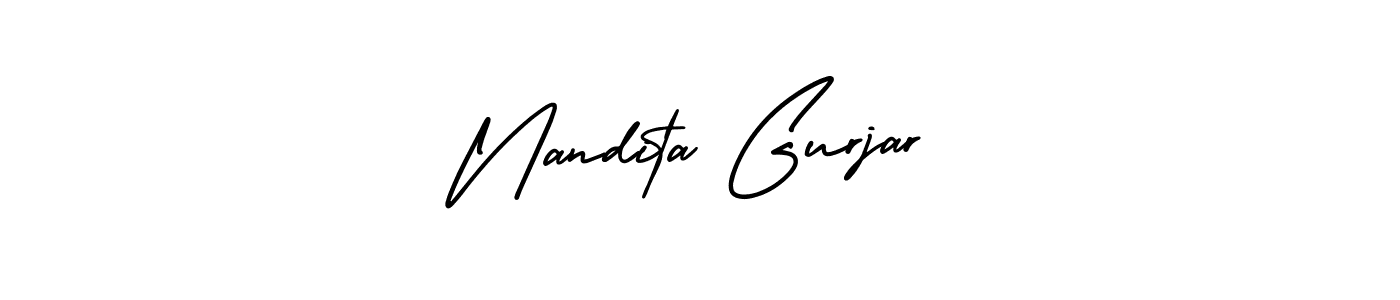 Similarly AmerikaSignatureDemo-Regular is the best handwritten signature design. Signature creator online .You can use it as an online autograph creator for name Nandita Gurjar. Nandita Gurjar signature style 3 images and pictures png