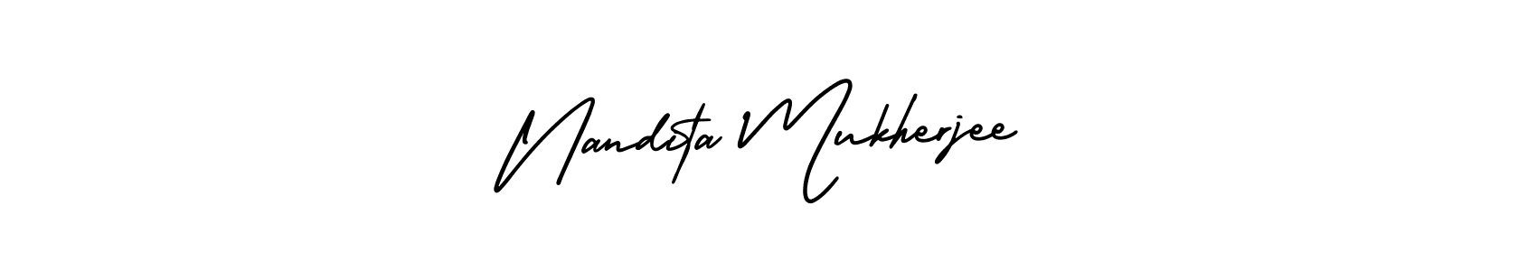 Use a signature maker to create a handwritten signature online. With this signature software, you can design (AmerikaSignatureDemo-Regular) your own signature for name Nandita Mukherjee. Nandita Mukherjee signature style 3 images and pictures png