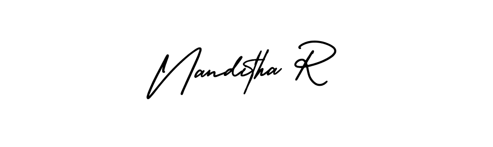Check out images of Autograph of Nanditha R name. Actor Nanditha R Signature Style. AmerikaSignatureDemo-Regular is a professional sign style online. Nanditha R signature style 3 images and pictures png