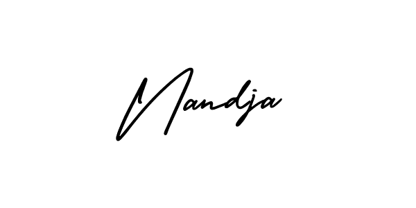 This is the best signature style for the Nandja name. Also you like these signature font (AmerikaSignatureDemo-Regular). Mix name signature. Nandja signature style 3 images and pictures png