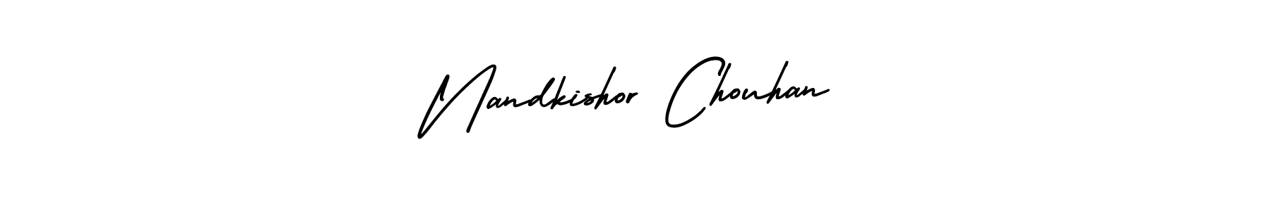 Make a beautiful signature design for name Nandkishor Chouhan. With this signature (AmerikaSignatureDemo-Regular) style, you can create a handwritten signature for free. Nandkishor Chouhan signature style 3 images and pictures png