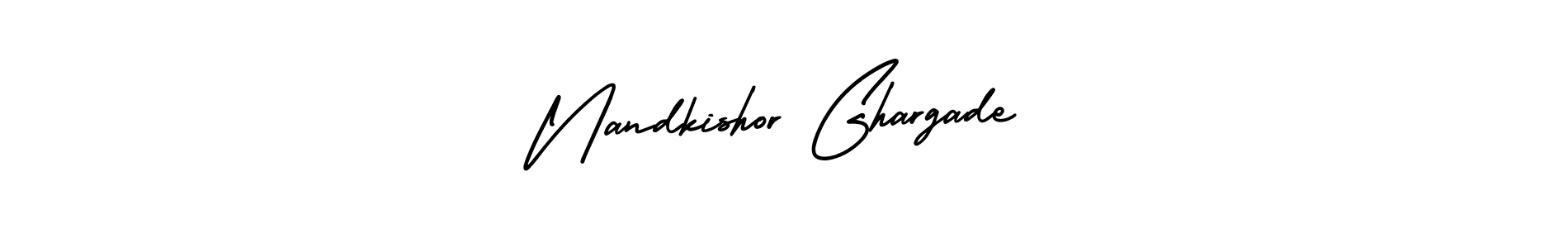 How to make Nandkishor Ghargade signature? AmerikaSignatureDemo-Regular is a professional autograph style. Create handwritten signature for Nandkishor Ghargade name. Nandkishor Ghargade signature style 3 images and pictures png