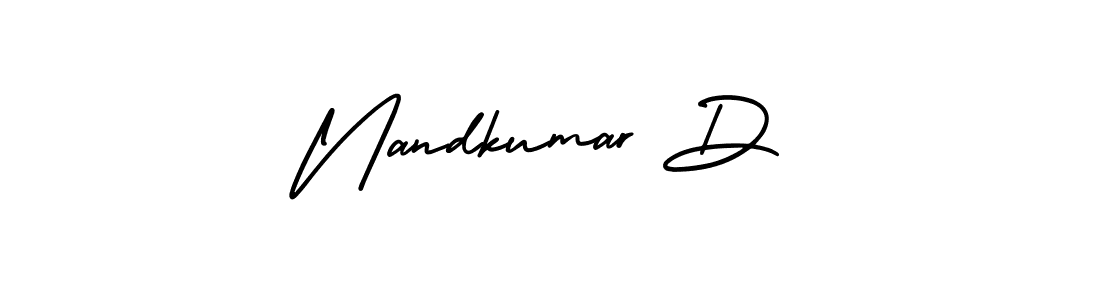Also You can easily find your signature by using the search form. We will create Nandkumar D name handwritten signature images for you free of cost using AmerikaSignatureDemo-Regular sign style. Nandkumar D signature style 3 images and pictures png