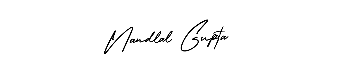 You should practise on your own different ways (AmerikaSignatureDemo-Regular) to write your name (Nandlal Gupta) in signature. don't let someone else do it for you. Nandlal Gupta signature style 3 images and pictures png