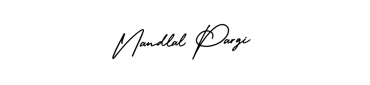 Nandlal Pargi stylish signature style. Best Handwritten Sign (AmerikaSignatureDemo-Regular) for my name. Handwritten Signature Collection Ideas for my name Nandlal Pargi. Nandlal Pargi signature style 3 images and pictures png