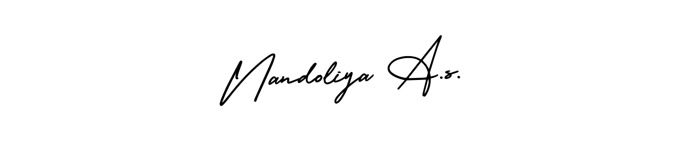 Also You can easily find your signature by using the search form. We will create Nandoliya A.s. name handwritten signature images for you free of cost using AmerikaSignatureDemo-Regular sign style. Nandoliya A.s. signature style 3 images and pictures png