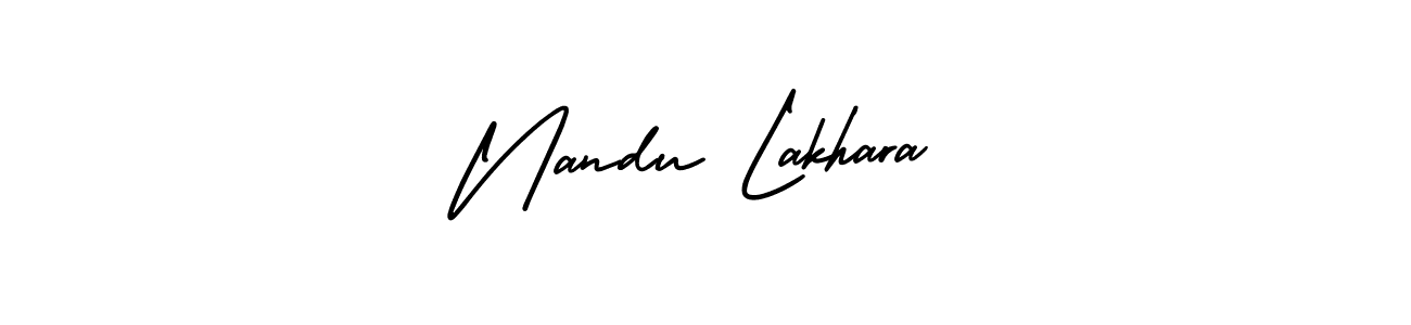 Make a beautiful signature design for name Nandu Lakhara. With this signature (AmerikaSignatureDemo-Regular) style, you can create a handwritten signature for free. Nandu Lakhara signature style 3 images and pictures png