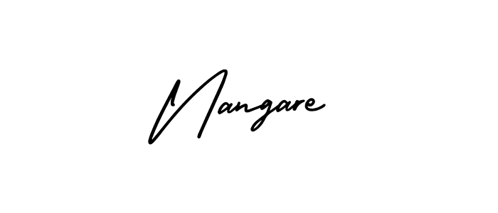 Design your own signature with our free online signature maker. With this signature software, you can create a handwritten (AmerikaSignatureDemo-Regular) signature for name Nangare. Nangare signature style 3 images and pictures png