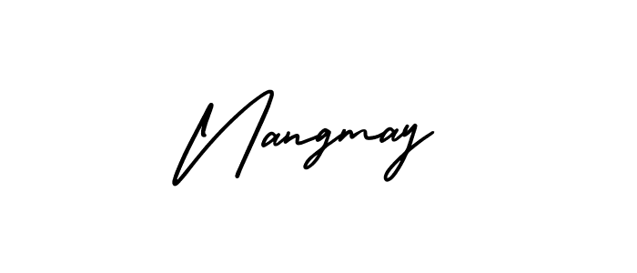 The best way (AmerikaSignatureDemo-Regular) to make a short signature is to pick only two or three words in your name. The name Nangmay include a total of six letters. For converting this name. Nangmay signature style 3 images and pictures png