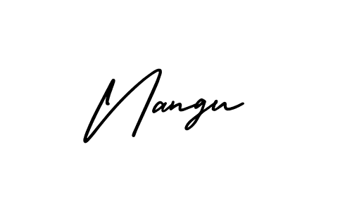 It looks lik you need a new signature style for name Nangu. Design unique handwritten (AmerikaSignatureDemo-Regular) signature with our free signature maker in just a few clicks. Nangu signature style 3 images and pictures png