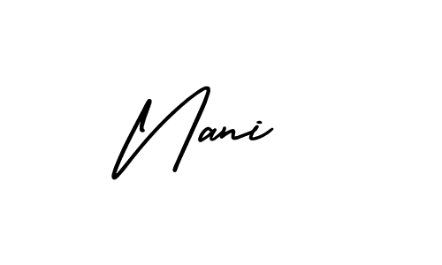 Check out images of Autograph of Nani  name. Actor Nani  Signature Style. AmerikaSignatureDemo-Regular is a professional sign style online. Nani  signature style 3 images and pictures png