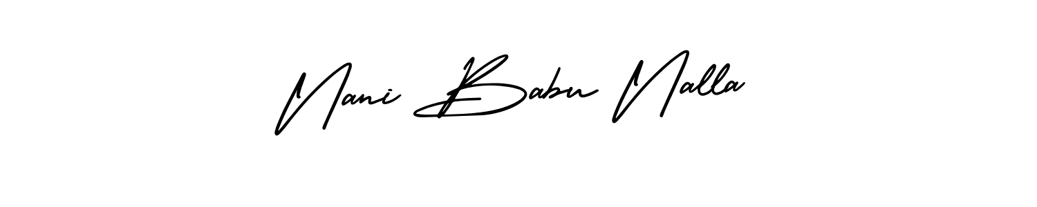 Also we have Nani Babu Nalla name is the best signature style. Create professional handwritten signature collection using AmerikaSignatureDemo-Regular autograph style. Nani Babu Nalla signature style 3 images and pictures png