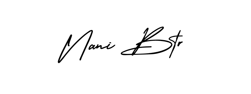 Nani Btr stylish signature style. Best Handwritten Sign (AmerikaSignatureDemo-Regular) for my name. Handwritten Signature Collection Ideas for my name Nani Btr. Nani Btr signature style 3 images and pictures png