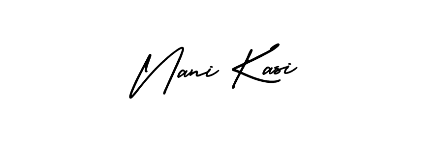 How to Draw Nani Kasi signature style? AmerikaSignatureDemo-Regular is a latest design signature styles for name Nani Kasi. Nani Kasi signature style 3 images and pictures png