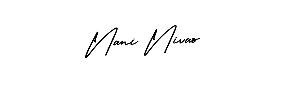 How to make Nani Nivas signature? AmerikaSignatureDemo-Regular is a professional autograph style. Create handwritten signature for Nani Nivas name. Nani Nivas signature style 3 images and pictures png