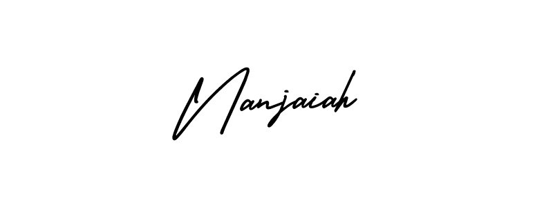 How to Draw Nanjaiah signature style? AmerikaSignatureDemo-Regular is a latest design signature styles for name Nanjaiah. Nanjaiah signature style 3 images and pictures png