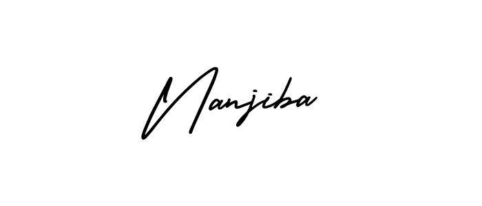 It looks lik you need a new signature style for name Nanjiba. Design unique handwritten (AmerikaSignatureDemo-Regular) signature with our free signature maker in just a few clicks. Nanjiba signature style 3 images and pictures png
