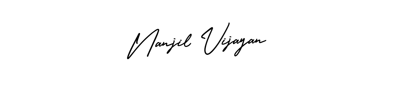 Use a signature maker to create a handwritten signature online. With this signature software, you can design (AmerikaSignatureDemo-Regular) your own signature for name Nanjil Vijayan. Nanjil Vijayan signature style 3 images and pictures png