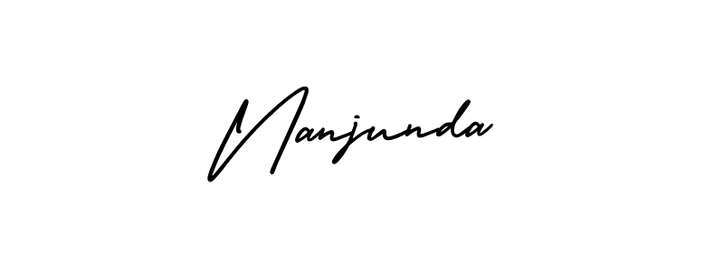Design your own signature with our free online signature maker. With this signature software, you can create a handwritten (AmerikaSignatureDemo-Regular) signature for name Nanjunda. Nanjunda signature style 3 images and pictures png