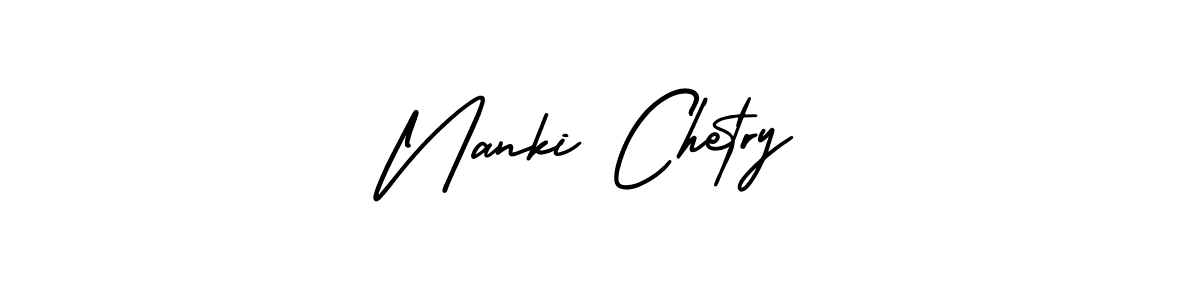 Nanki Chetry stylish signature style. Best Handwritten Sign (AmerikaSignatureDemo-Regular) for my name. Handwritten Signature Collection Ideas for my name Nanki Chetry. Nanki Chetry signature style 3 images and pictures png