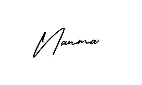 Create a beautiful signature design for name Nanma. With this signature (AmerikaSignatureDemo-Regular) fonts, you can make a handwritten signature for free. Nanma signature style 3 images and pictures png